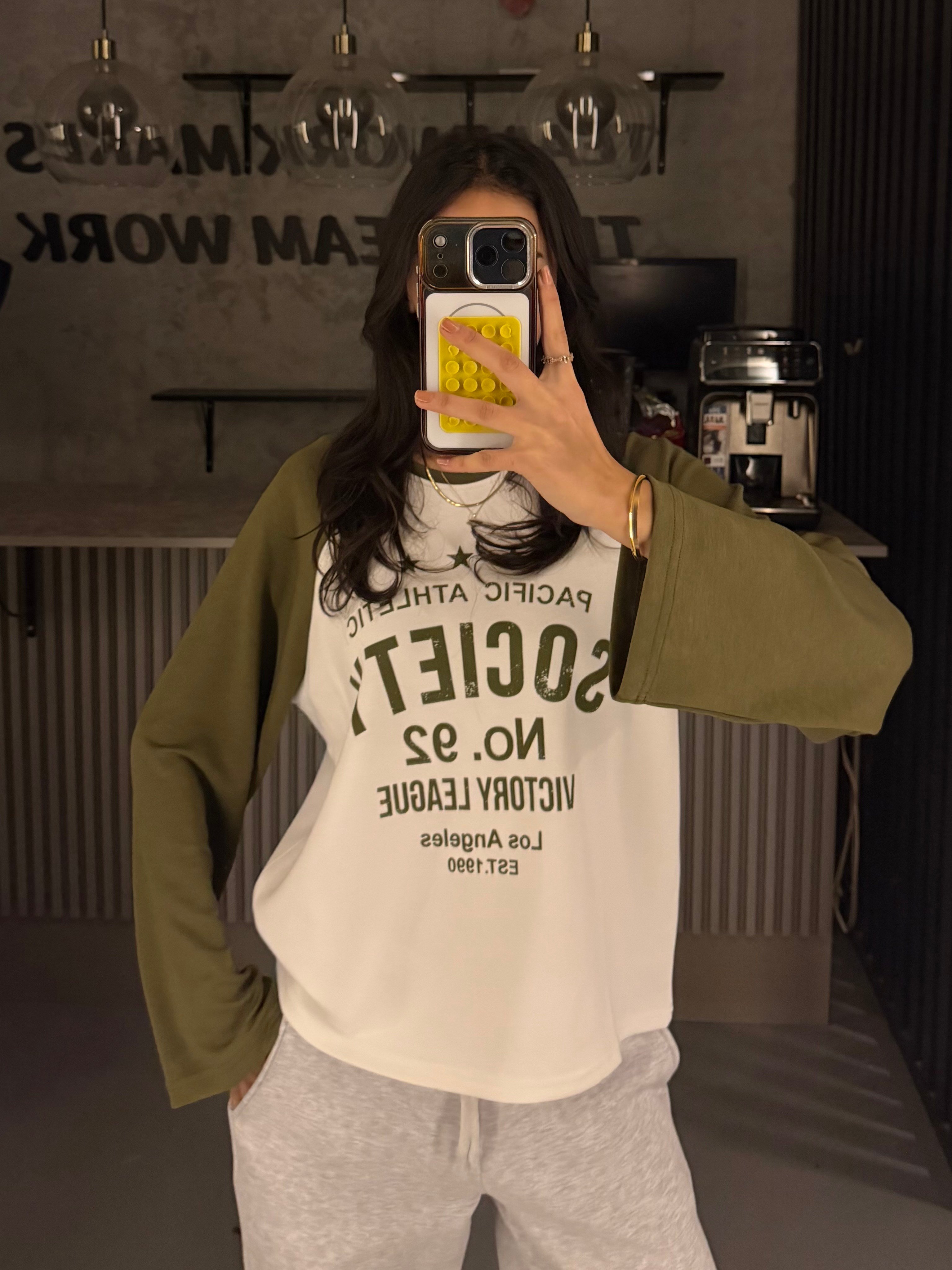 SOCIETY HAKİ REGLAN KOL SWEATER