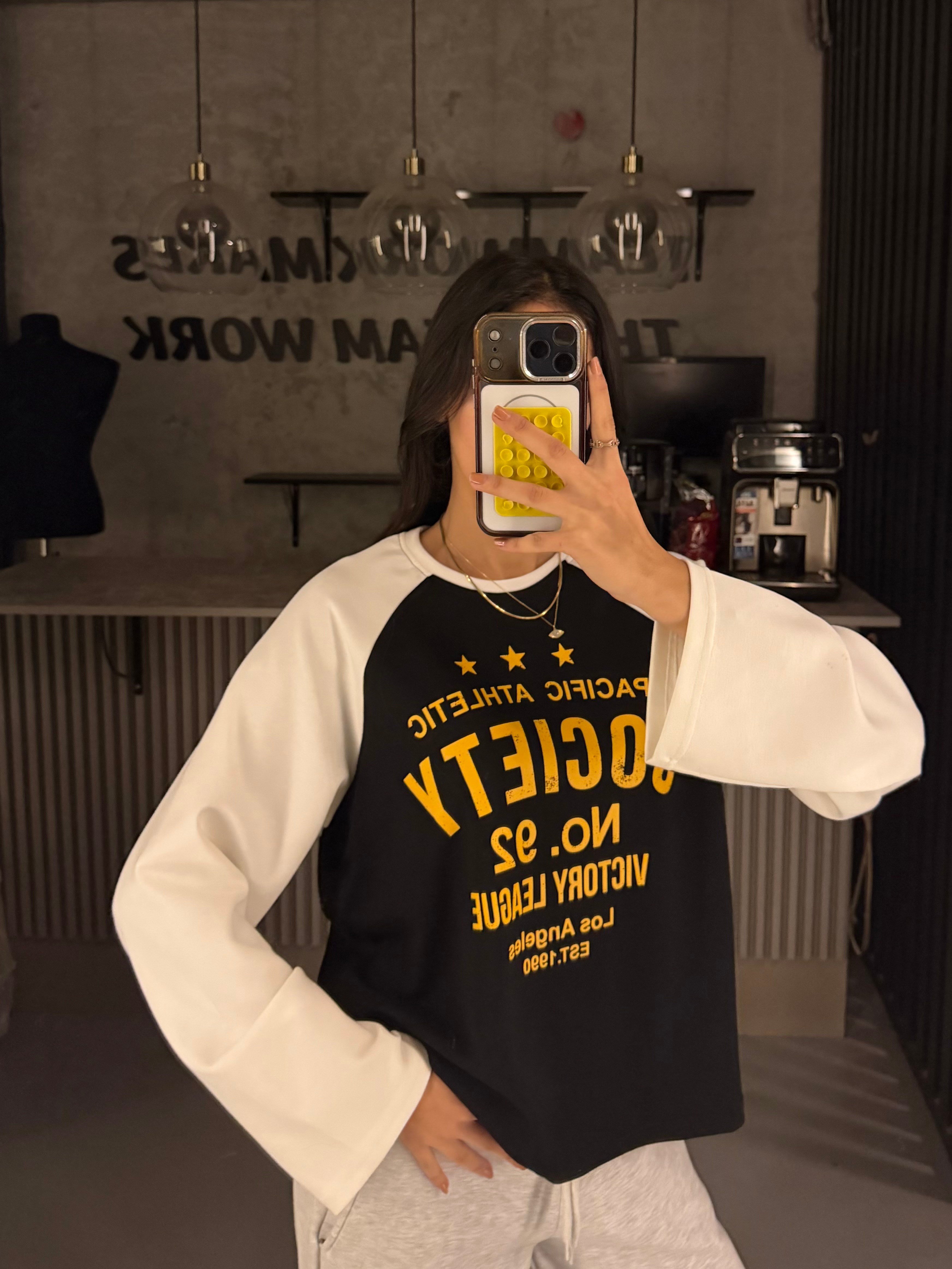 SOCIETY LACİVERT REGLAN KOL SWEATER