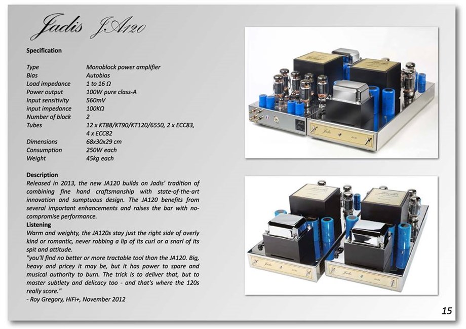 Jadis Ja 120 Tube Mono Amplifikatör
