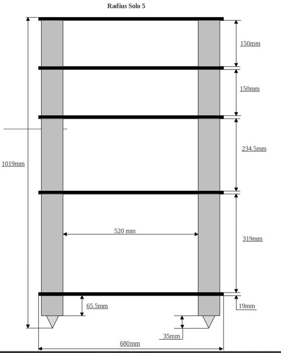 SOLIDTECH RADIUS SOLO 5 Hifi Sehpa