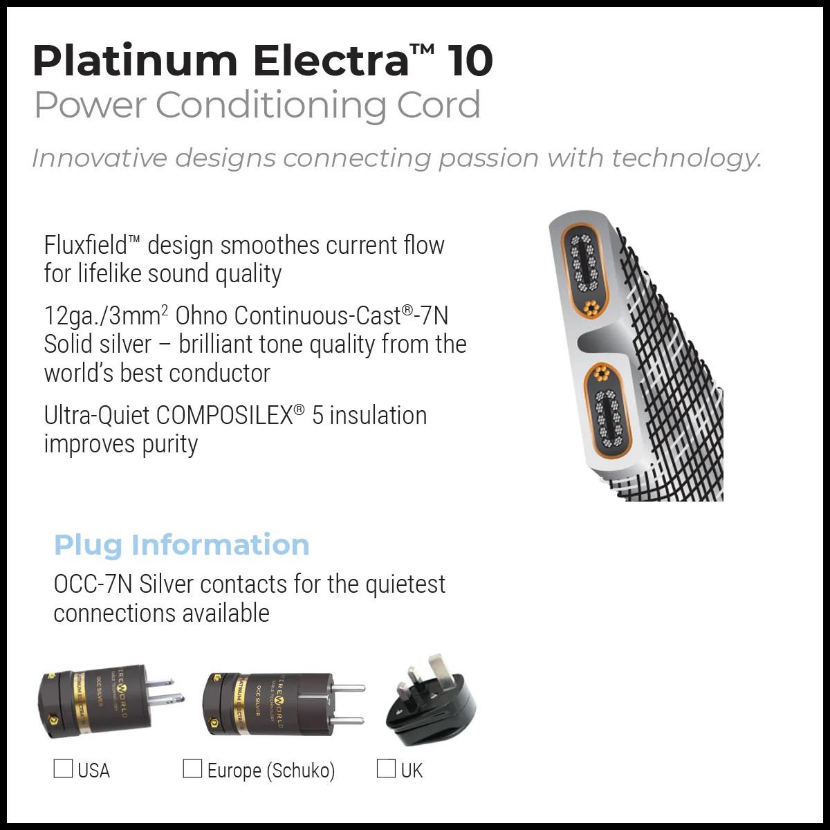 WIREWORLD Platinum Electra 10 Güç Kablosu