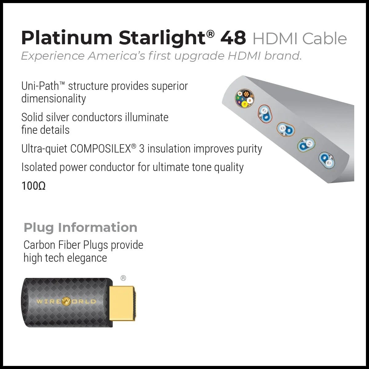 WIREWORLD PLATINUM STARLIGHT 48   8K HDMI Kablo