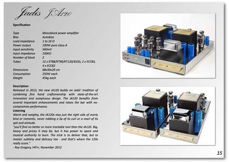 Jadis Ja 120 Tube Mono Amplifikatör