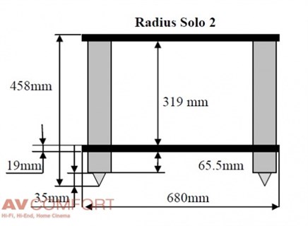 SOLIDTECH RADIUS SOLO 2 Hifi Sehpa