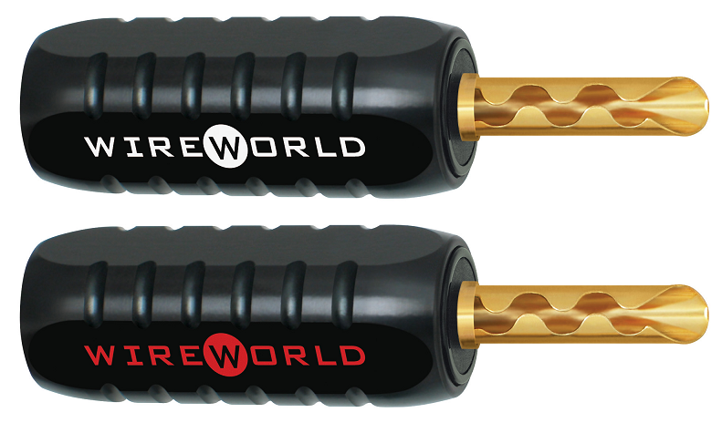 Wireworld Gold-Plated 4mm Banana Plugs-2 Pack