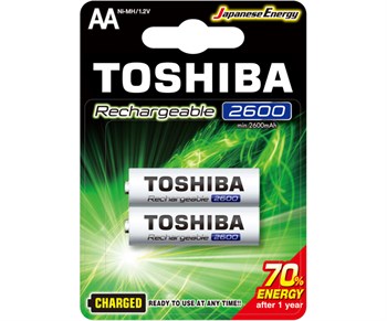 Toshiba Şarjlı Kalem Pil 2li 2600 mAh