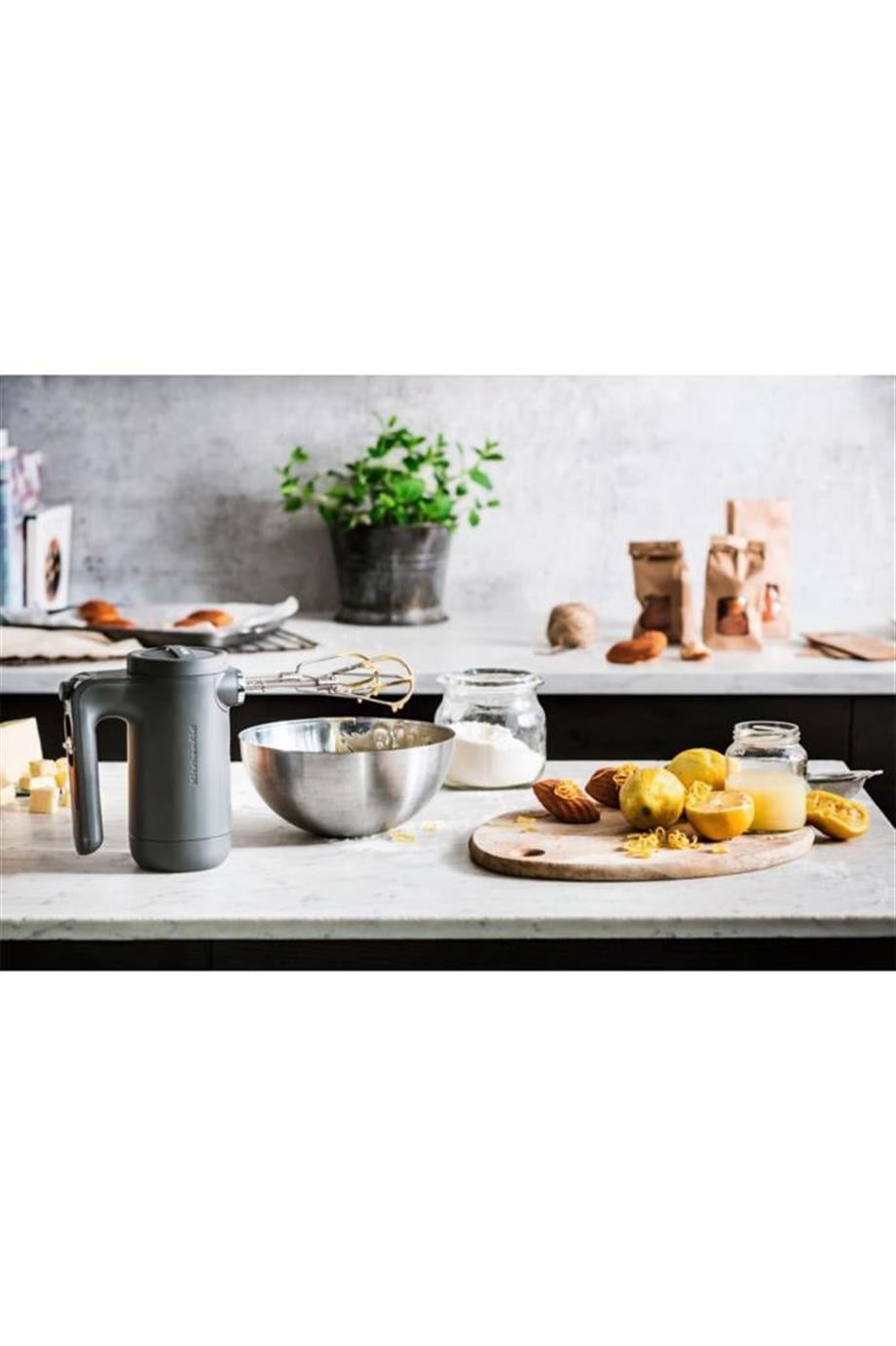 KitchenAid 5KHMB732EDG Şarjlı El Mikseri Gri