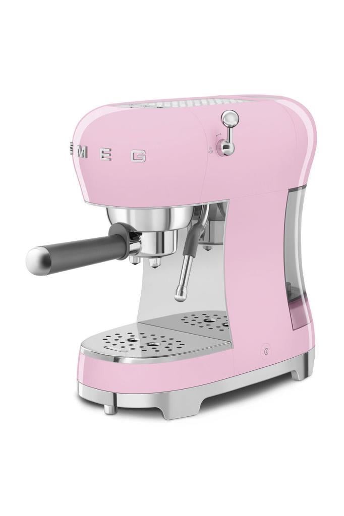 SMEG 50s Style ECF02 Manuel Espresso Kahve Makinesi Pembe