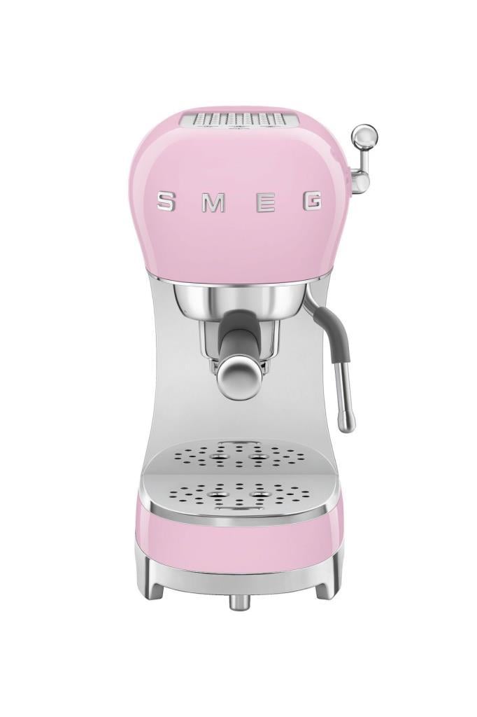 SMEG 50s Style ECF02 Manuel Espresso Kahve Makinesi Pembe