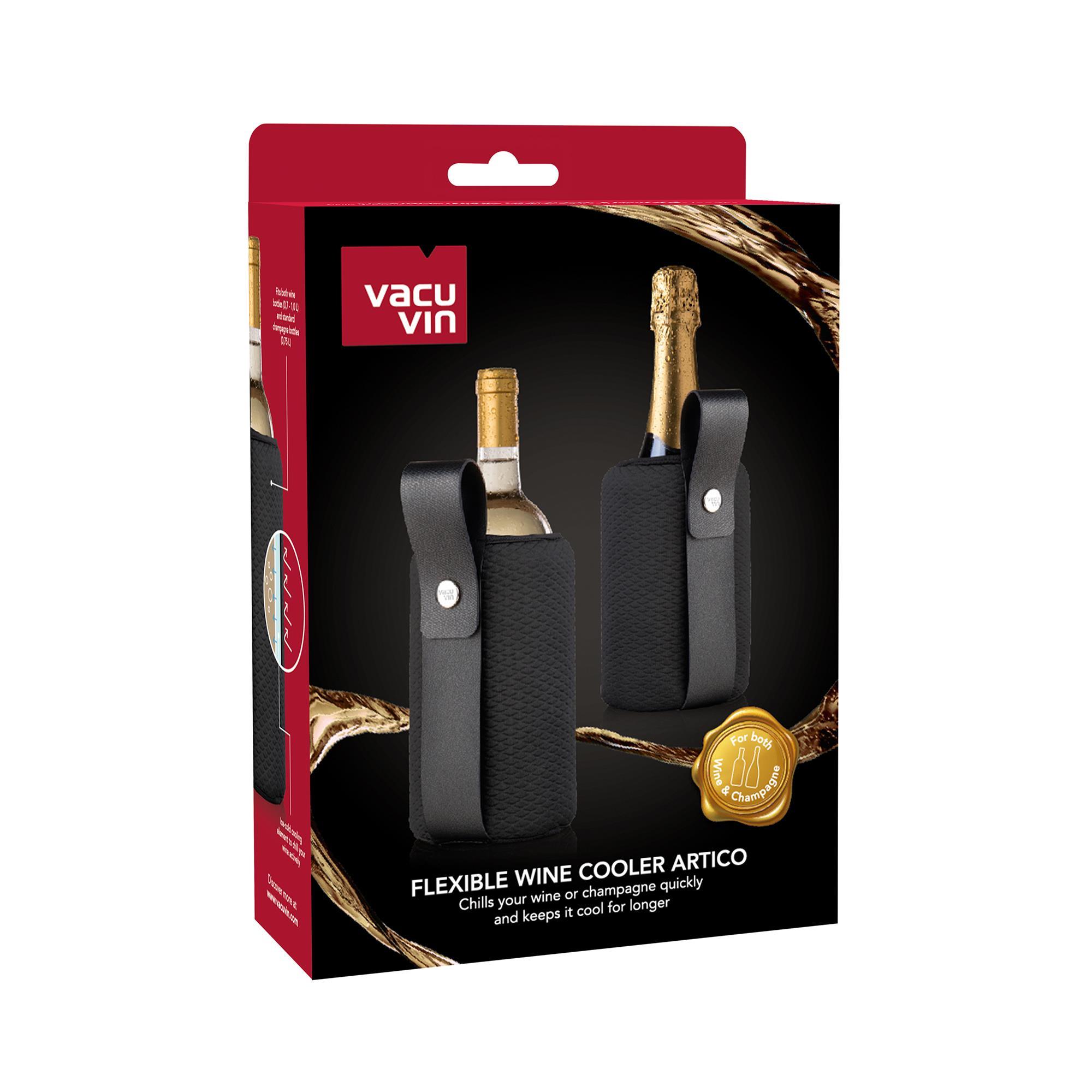 Vacu Vin Aktif Esnek Şarap / Şampanya Soğutucu Artico,
Siyah Limited Edition