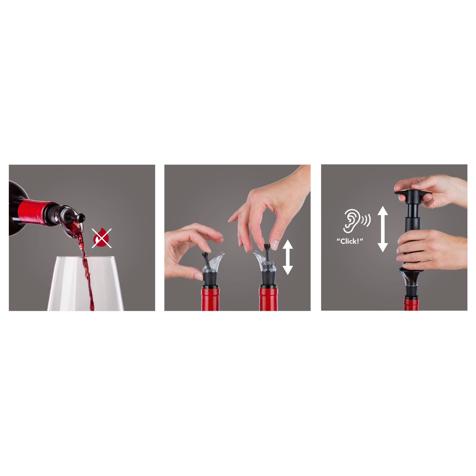 Vacu Vin Şarap Aksesuar Seti (Tirbüşon, Soğutucu,
Servis, Vakum Set, Stoper), Kutulu