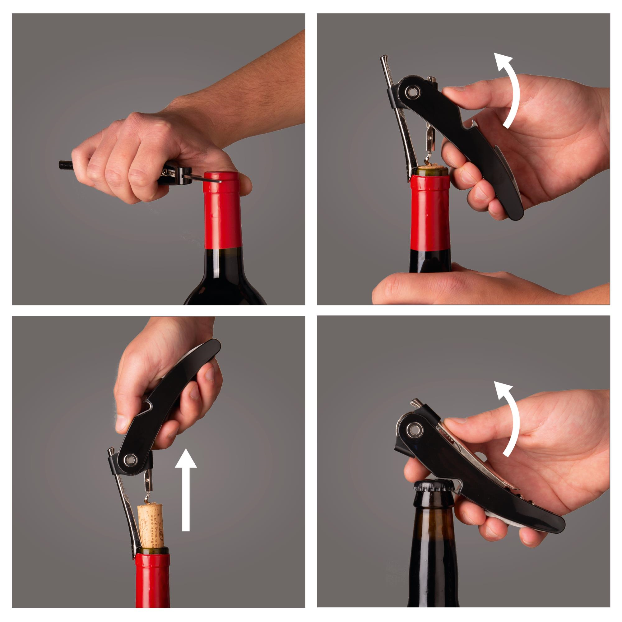 Vacu Vin Tek Çekim Tirbuşon Siyah, Kutulu