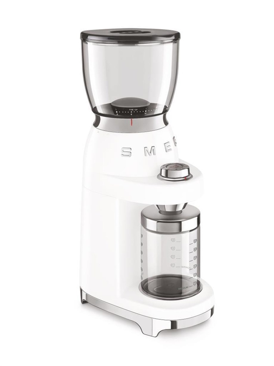 SMEG Beyaz Kahve Öğütme Makinesi CGF01WHEU