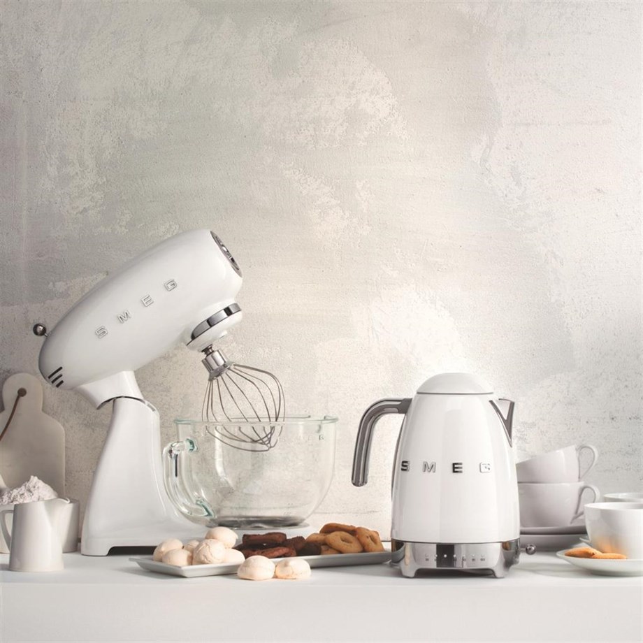 SMEG Komple Beyaz Cam Kaseli Stand Mikser SMF13WHEU