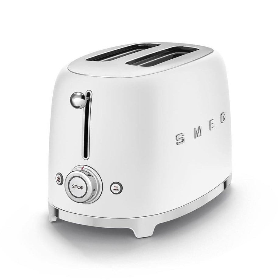 SMEG Mat Beyaz 2X1 Ekmek Kızartma Makinesi TSF01WHMEU
