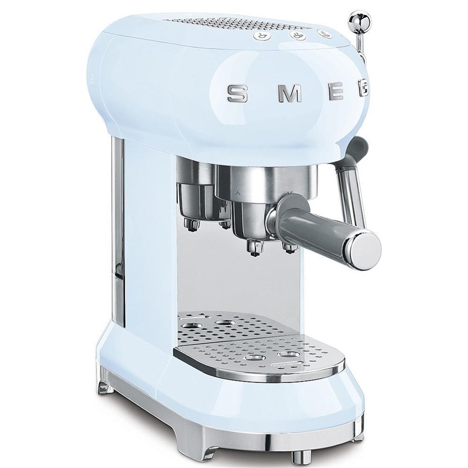 SMEG Pastel Mavi Retro Espresso Kahve Makinesi ECF01PBEU