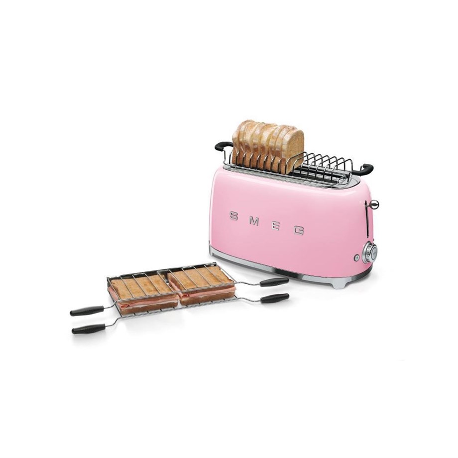 SMEG Pembe 2X2 Ekmek Kızartma Makinesi TSF02PKEU