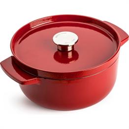 KitchenAid Kapaklı Döküm Demir Tencere 22 cm / 3.3 L Empire Red