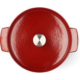 KitchenAid Kapaklı Döküm Demir Tencere 26 cm Empire Red