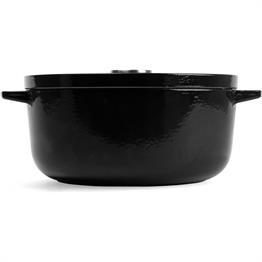 KitchenAid Kapaklı Döküm Demir Tencere 26 cm Onyx Black