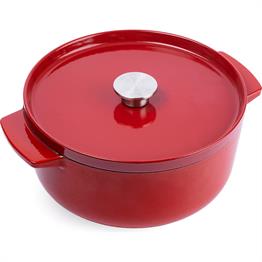 KitchenAid Kapaklı Döküm Demir Tencere 26 cm Empire Red