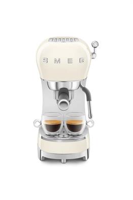 SMEG 50s Style ECF02 Manuel Espresso Kahve Makinesi Krem