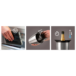 Vacu Vin Aktif Şampanya Soğutucu, Elegant Paslanmaz Çelik, Kutulu