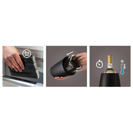 Vacu Vin Aktif Soğutucu, Elegant Siyah, Kutulu