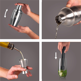 Vacu Vin Kokteyl Seti (3 Parça), Kutulu