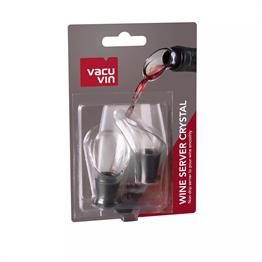 Vacu Vin Şarap Servis, Kristal, Siyah (2 parça)