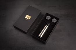 Vacu Vin Şarap Vakum Seti, Paslanmaz Çelik (1 Pompa, 2 Tıpa), Hediye Kutulu