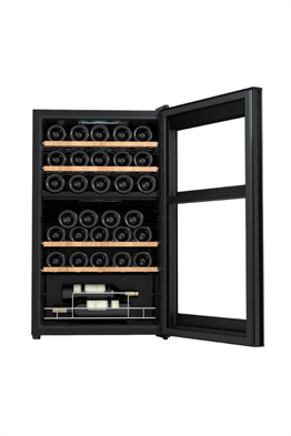 Berfmann 34 Şişe Kapasiteli Çift Bölmeli Solo Şarap Saklama Dolabı Siyah BFW34-BG2