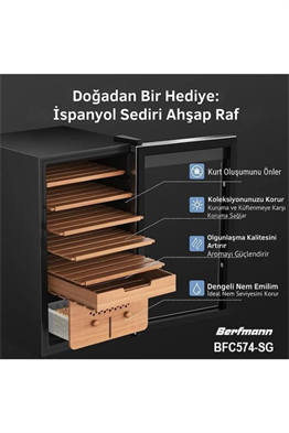 Berfmann 574 Puro Kapasiteli Solo Puro Saklama Dolabı BFC574-SG