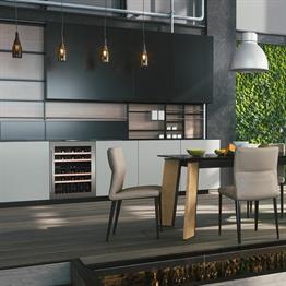 Dunavox Flow-39 Gümüş Solo Şarap Dolabı - 39 Şişe Kapasiteli