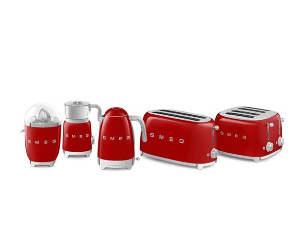 SMEG Kırmızı 2X2 Ekmek Kızartma Makinesi TSF02RDEU