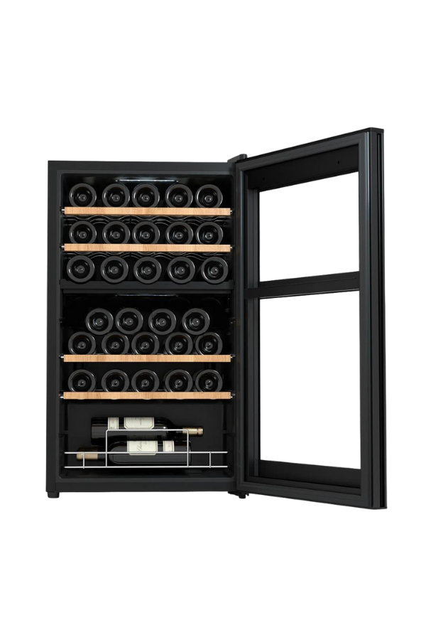 Berfmann 34 Şişe Kapasiteli Çift Bölmeli Solo Şarap Saklama Dolabı Siyah BFW34-BG2