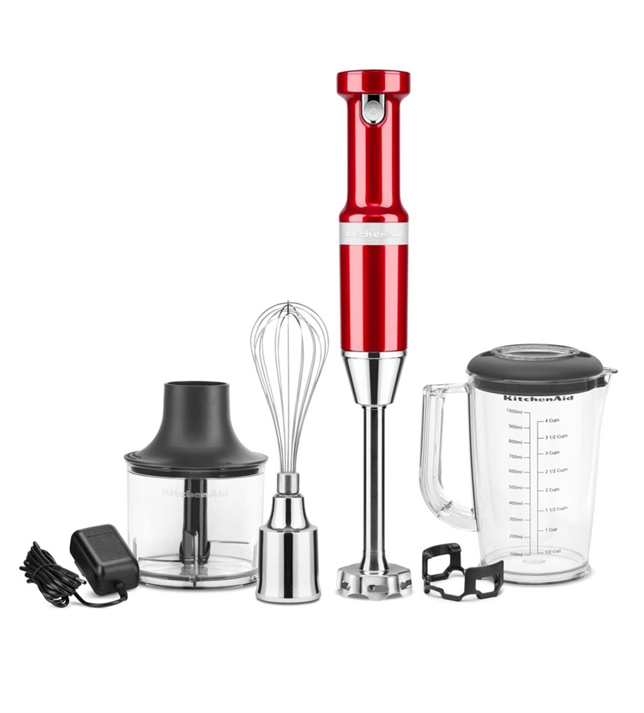 KitchenAid Artisan 5KHBBV83ECA Kablosuz Şarjlı El Blender Seti - Candy Apple