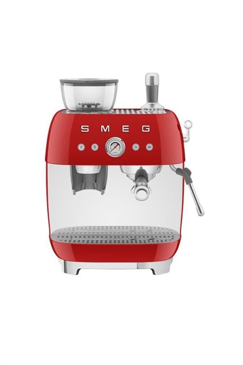 SMEG 50's Style Kırmızı Öğütücülü Espresso Kahve Makinesi