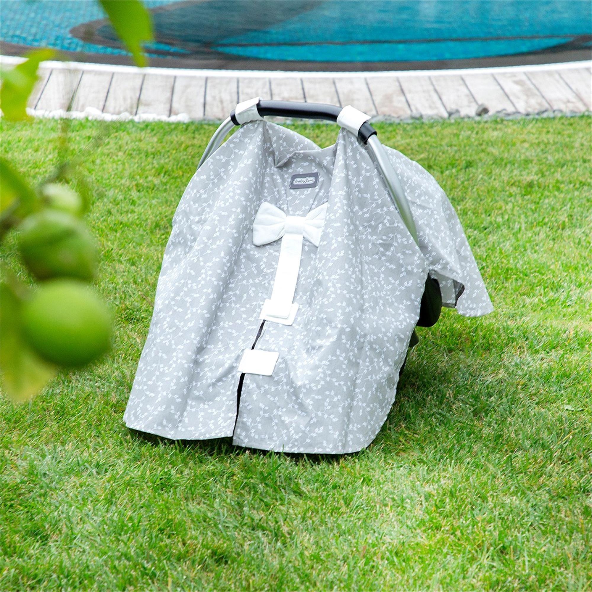 Babyjem Çiçekli  Ana Kucağı Örtüsü Yeşil Art-710