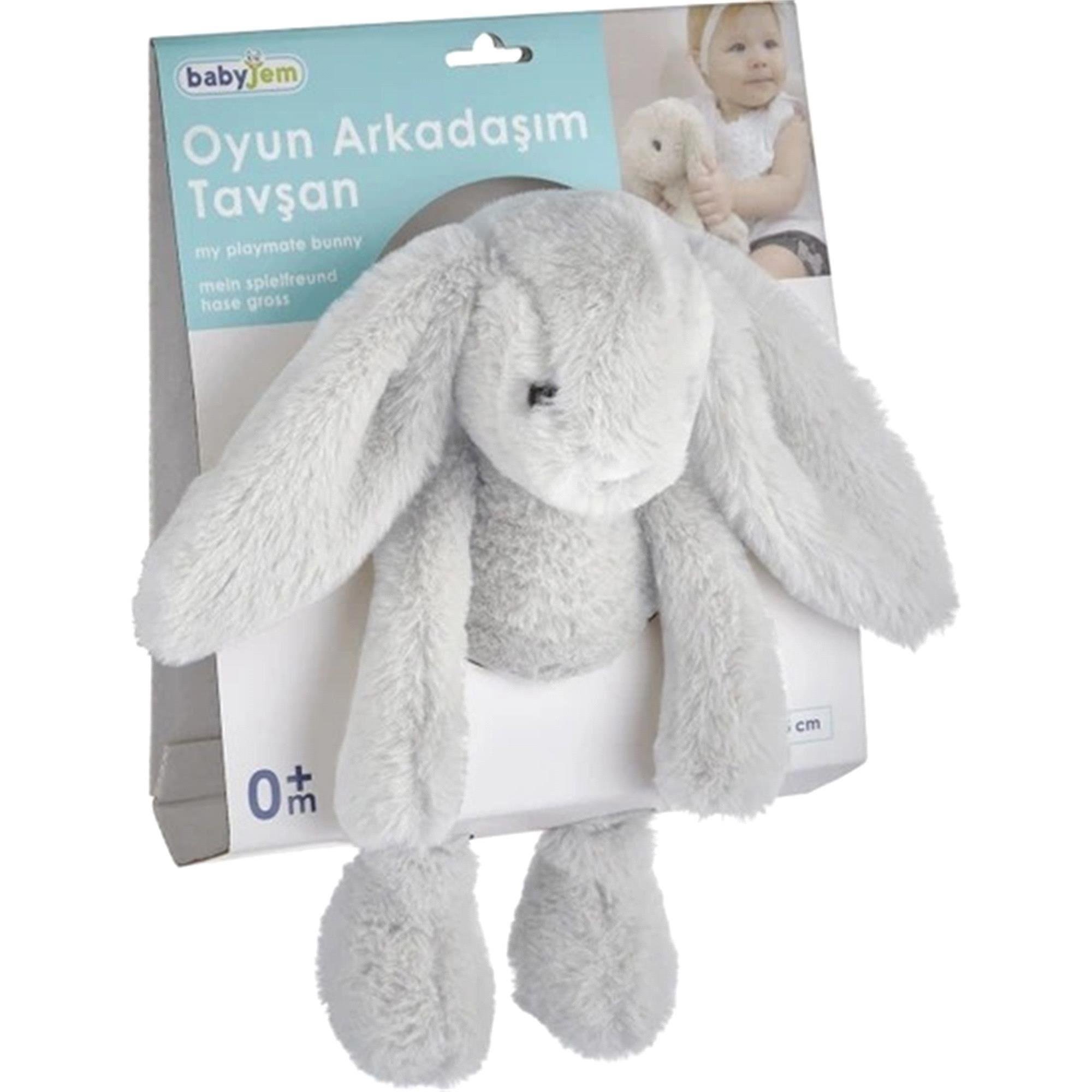 Babyjem Uyku Arkadaşım Oturabilen Tavşan Gri 30 Cm Art-730