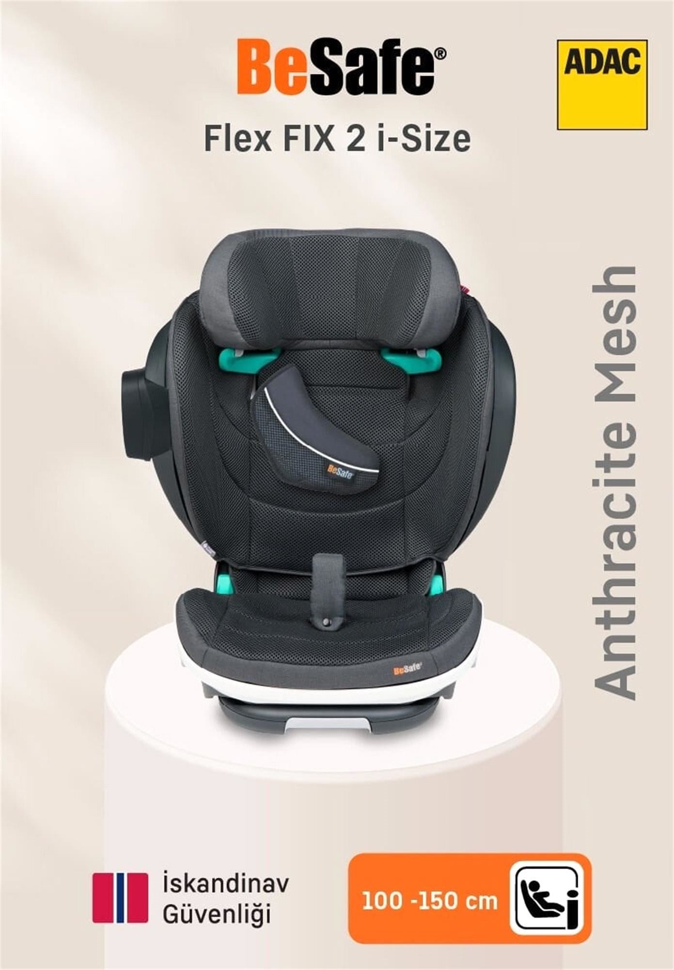 BeSafe İzi Flex Fix 2 İ-Size 15-36 Oto Koltuğu Anthracite Mesh