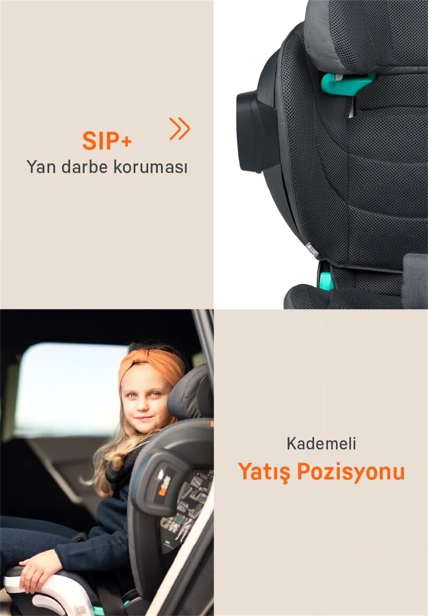 BeSafe İzi Flex Fix 2 İ-Size 15-36 Oto Koltuğu Anthracite Mesh