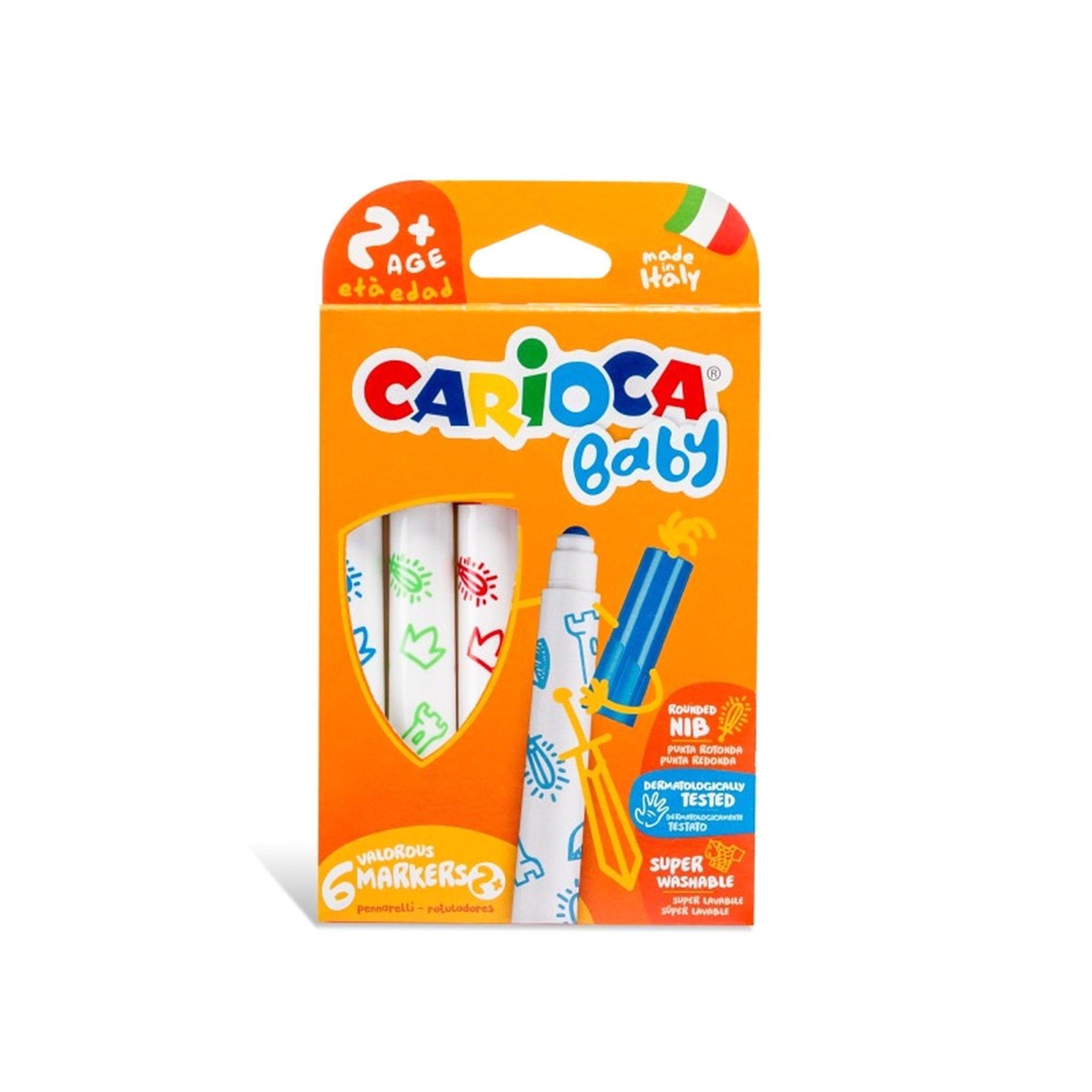 Carioca 6lı Jumbo Bebek Süper Yıkanabilir Keçeli Boya Kalemi  42813
