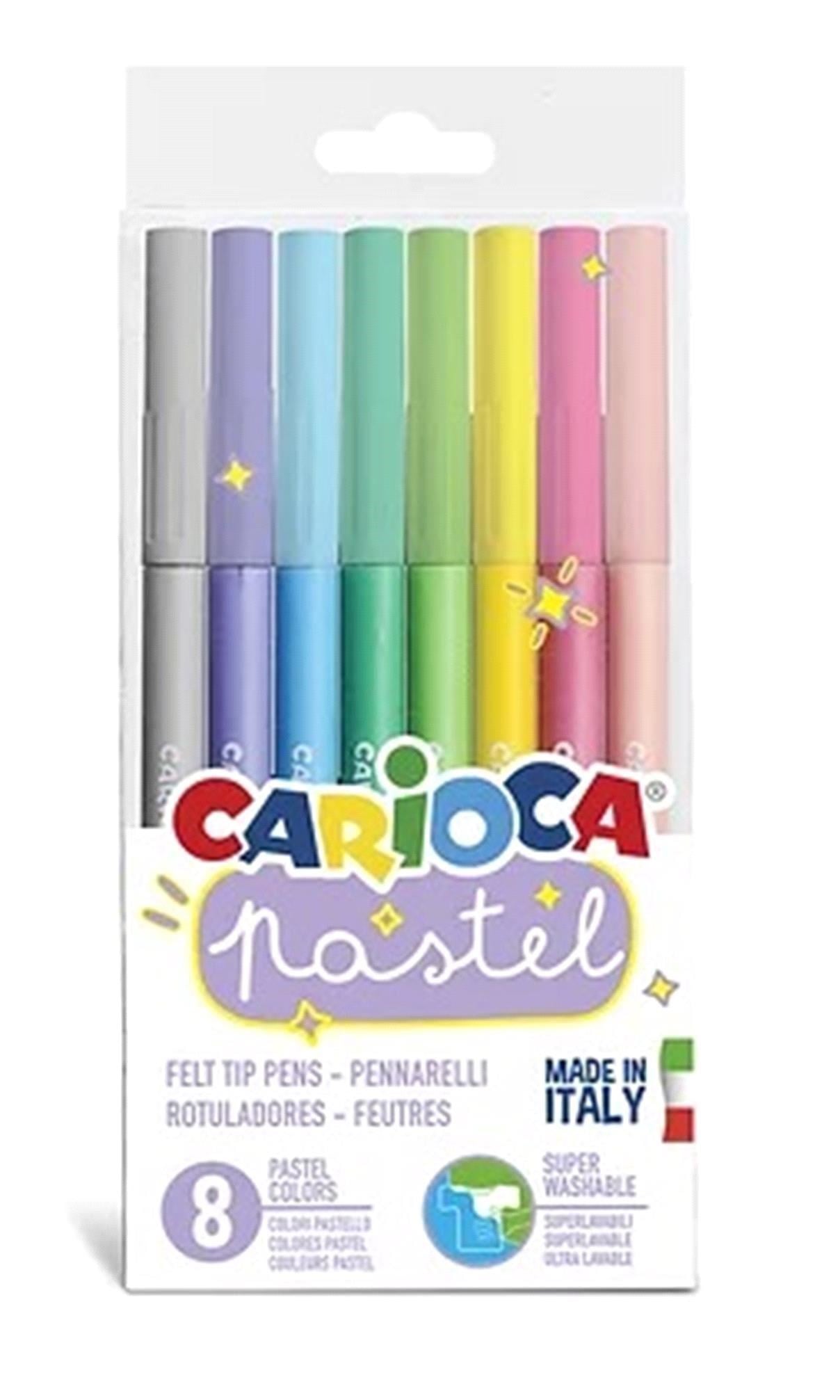 Carioca 8li Pastel Süper Yıkanabilir Keçeli Kalem 43032