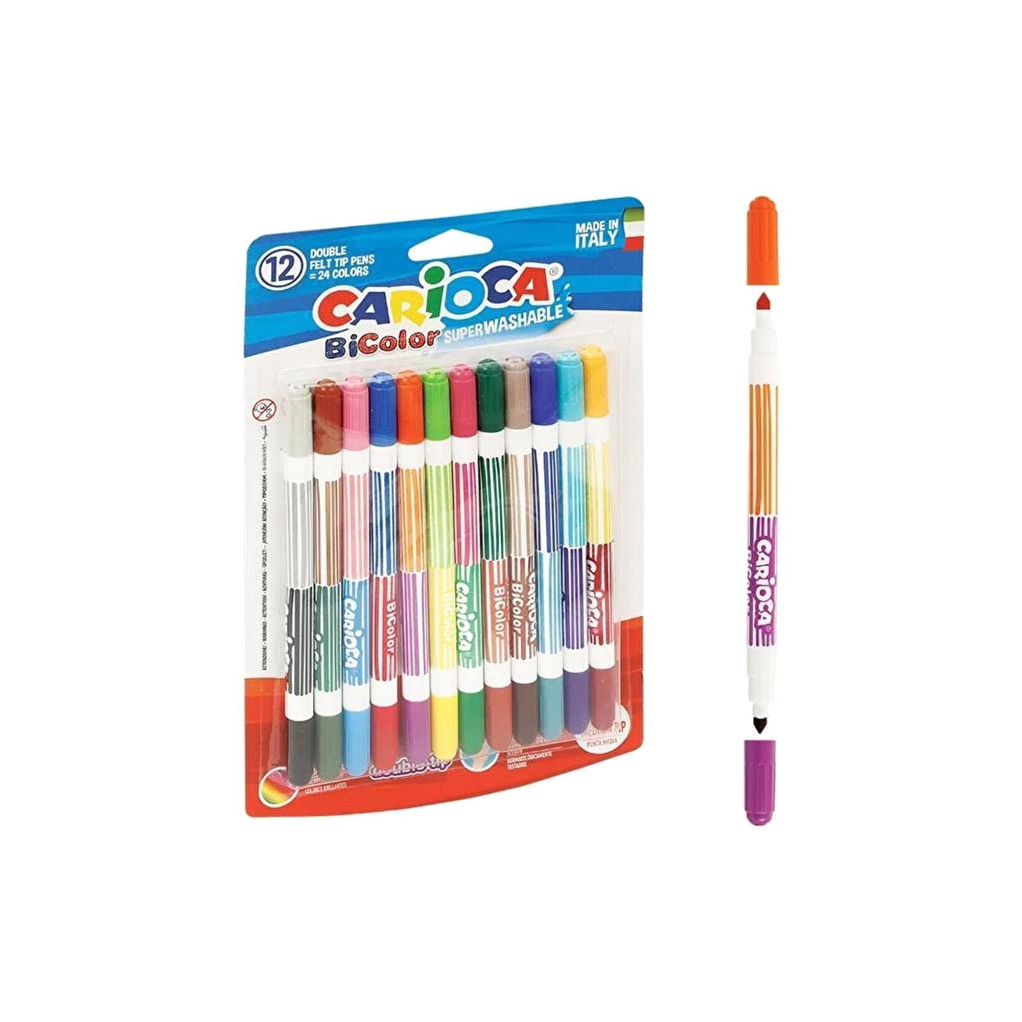 Carioca Bicolor 12li Yıkanabilir Çift Uçlu Keçeli Boya Kalemi 42265