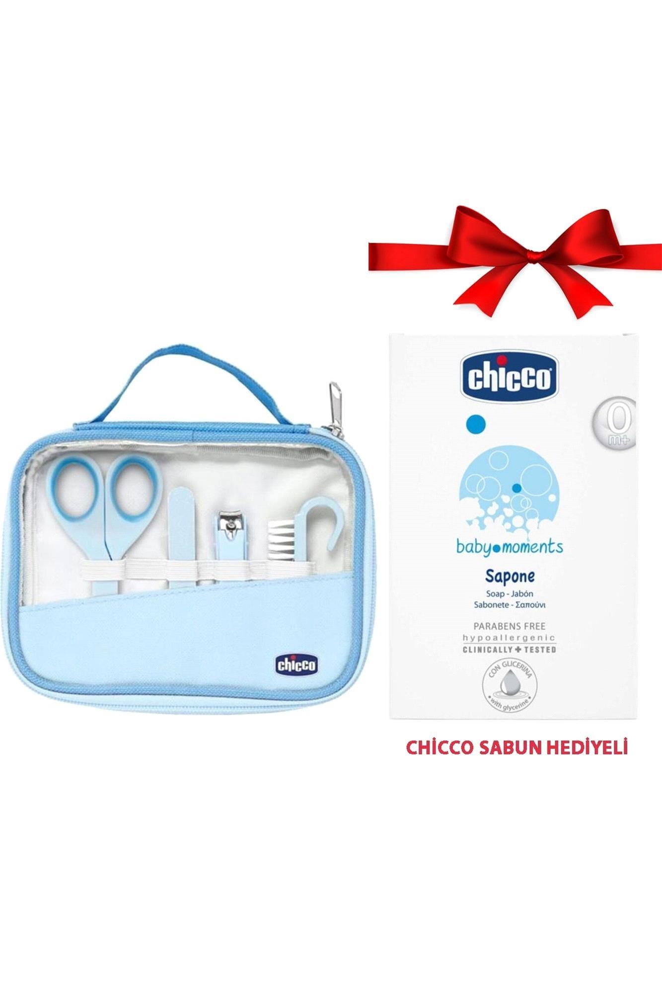 Chicco Erkek Bebek Tırnak Bakım Seti+Sabun Mavi 88385