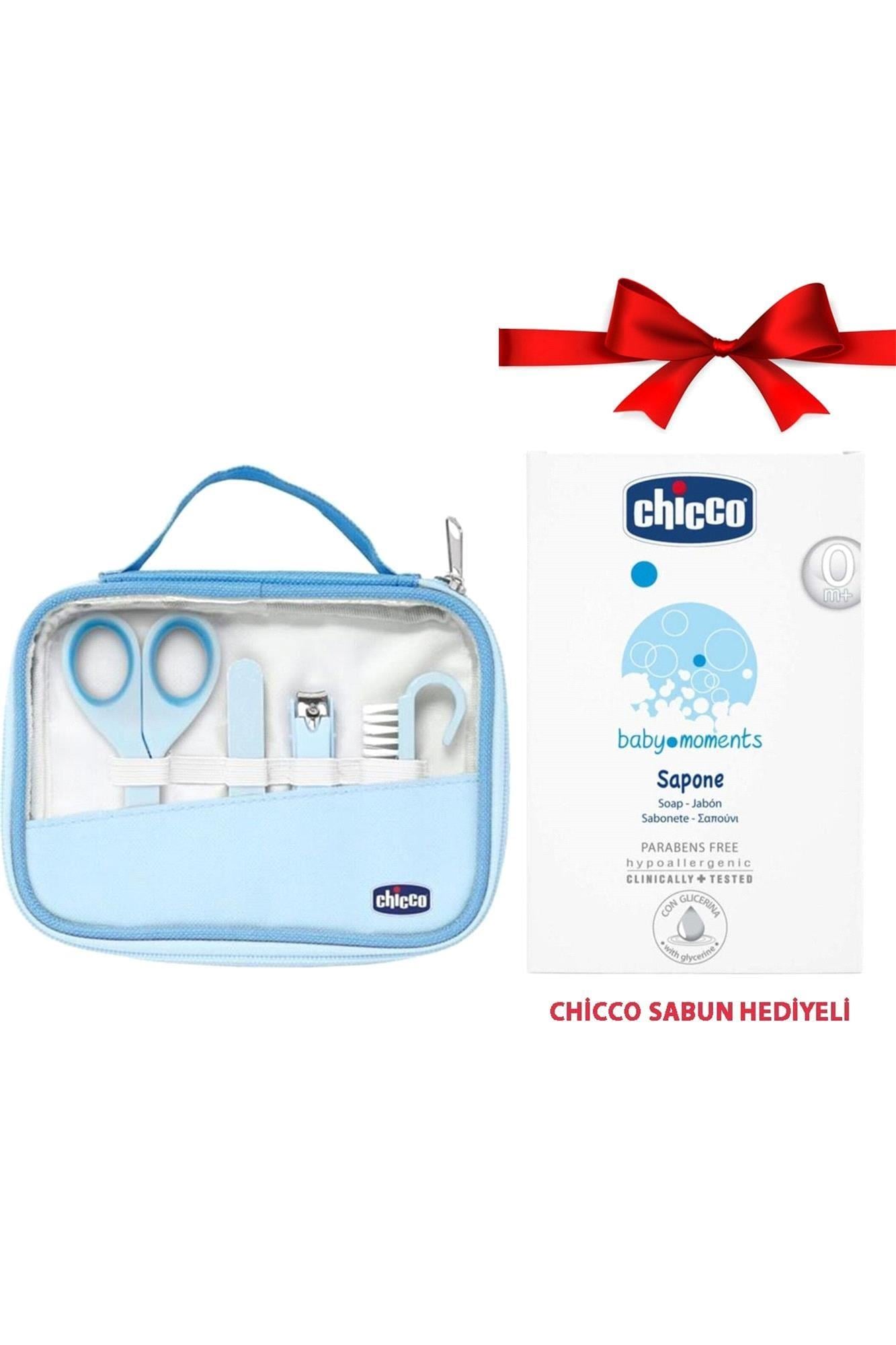 Chicco Erkek Bebek Tırnak Bakım Seti+Sabun Mavi 88385