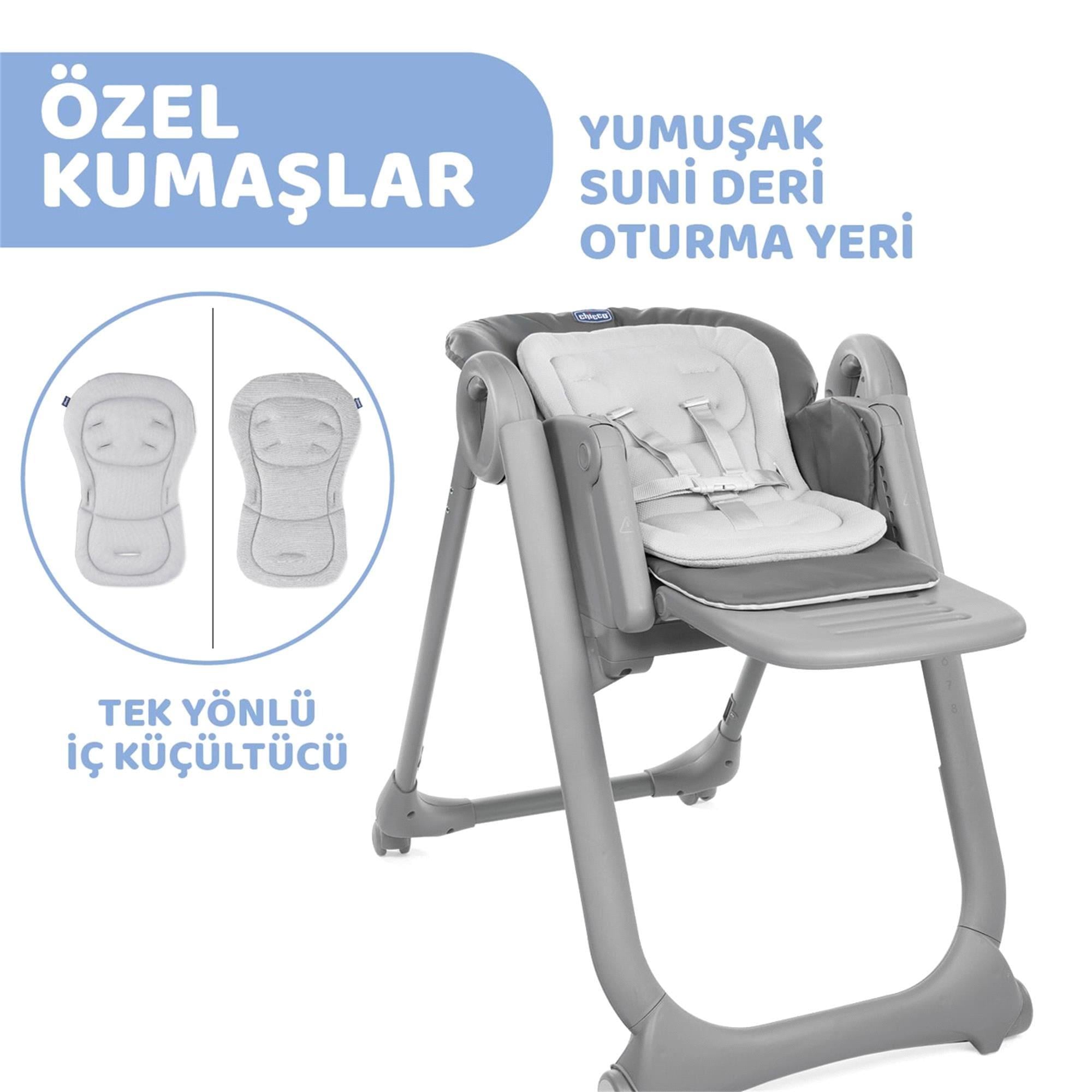 Chicco Polly Magic Mama Sandalyesi Koyu Gri