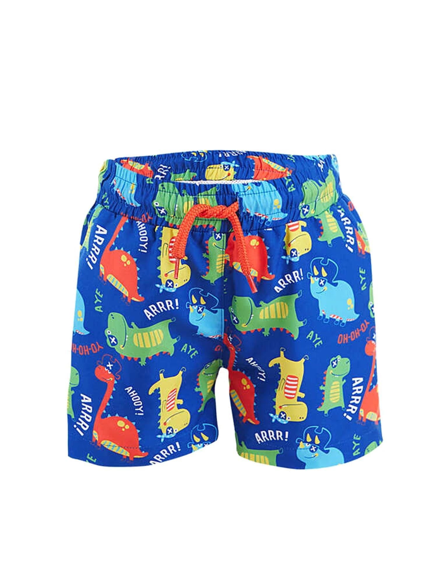 Denokids Erkek Çocuk Dinozor Deniz Şortu Mayo Lacivert CFF-23Y2-007