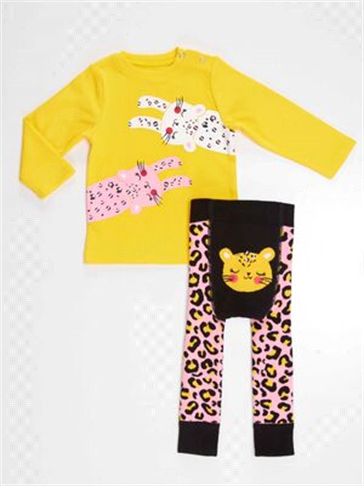 Denokids Kız Bebek Leopar Tshirt  Cff-22S1-177